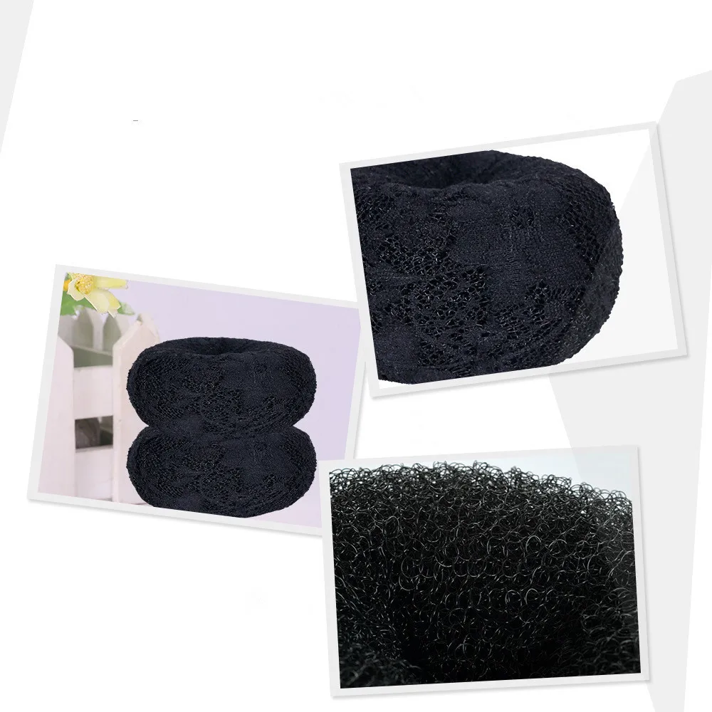 

4 Size Diy Lady Simple Speediness Hair Donut Braiders Black/brown/beige Lace Hair Bun Maker Hair Accessories