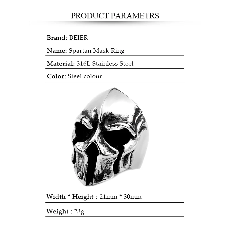 New Store Dropshipping Big Biker Skull Ring For Man Stainless Steel Unique Punk Men Cool Vintage Jewelry BR8-414 | Украшения и