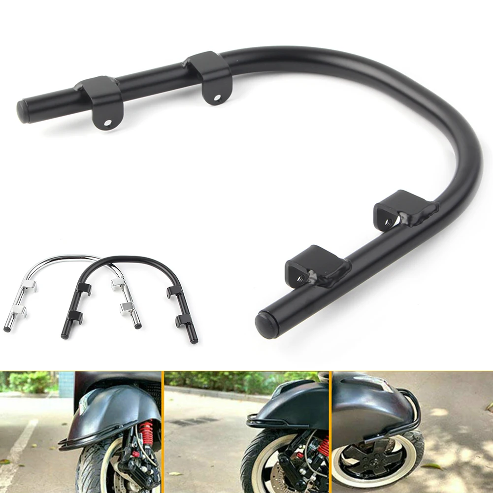 

Steel Motorcycle Front Fender Bumper Guard Crash Bar Mudguard Bracket For Piaggio Vespa GTS300 GTS250 GTS 300 250