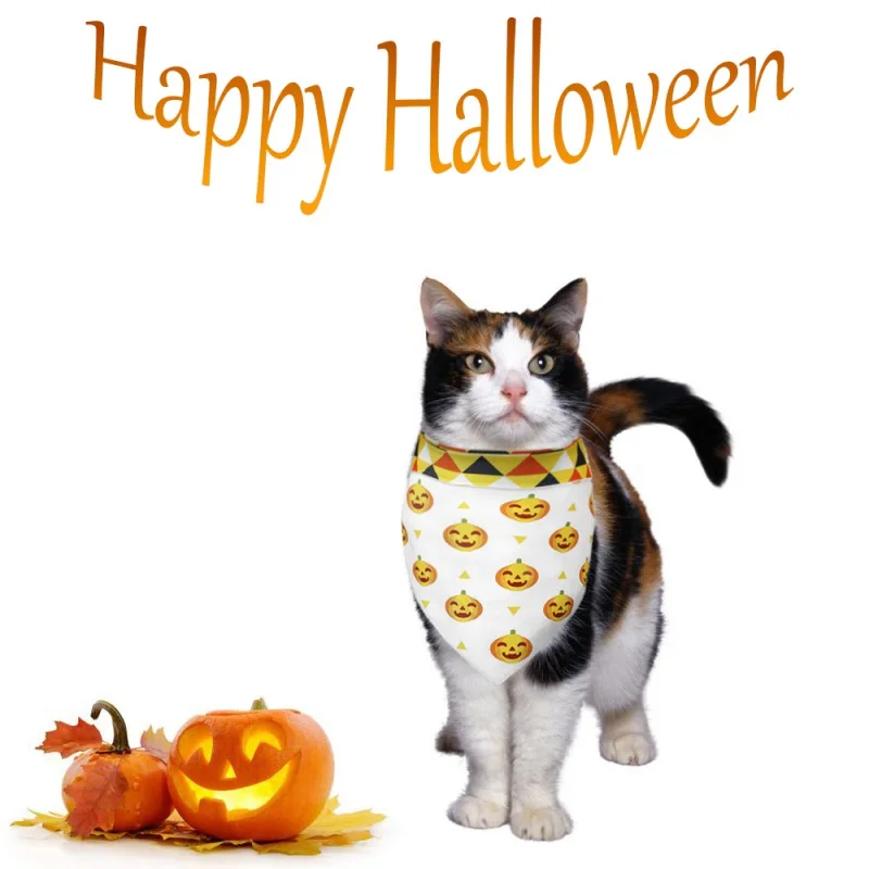 Двусторонний треугольный шарф Бандана с принтом черепа для Хэллоуина бандана