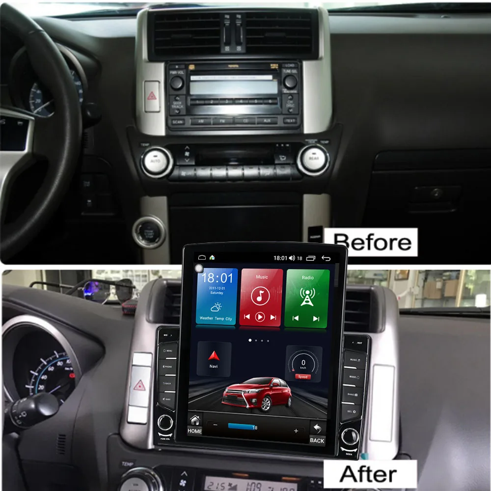 9 7 &quotAndroid 10 1 для TOYOTA PRADO 2010 2011 2012 2013 Tesla автомобильное радио мультимедийный