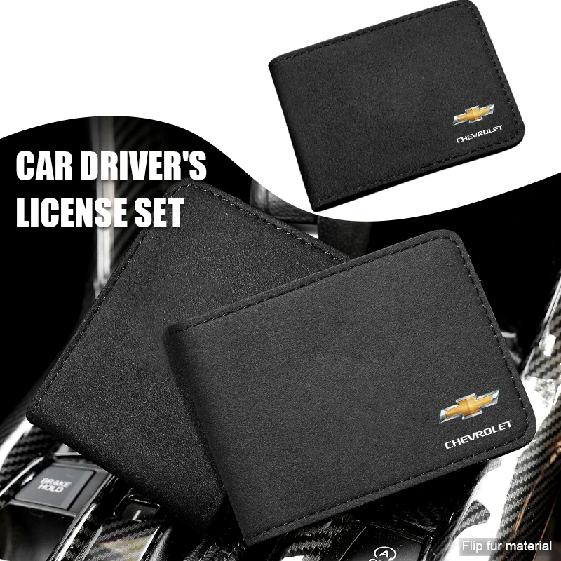 

1pcs Auto Driver License Cover PU Leather Car Driving Documents Case for Chevrolet Captiva Trax Equinox Cavalier Cruze Malibu