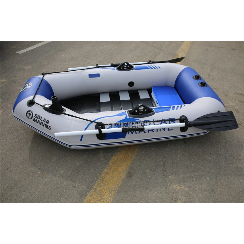 1-2 Person PVC Inflatable Boat Dinghy Fishing Rowing Boat 0.7MM For Drifting Sufing With Aluminum Oars and Air Pump B1175/B3175 images - 6