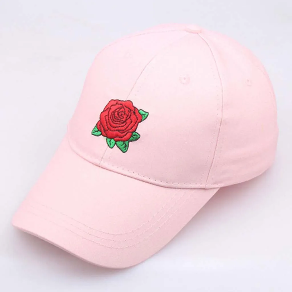 Baseball Cap Unisex Women Man Rose Embroidered Flower Denim Vintage Fashion Topee Casual Summer Hip Hop Headwea Hat#45 | Аксессуары для