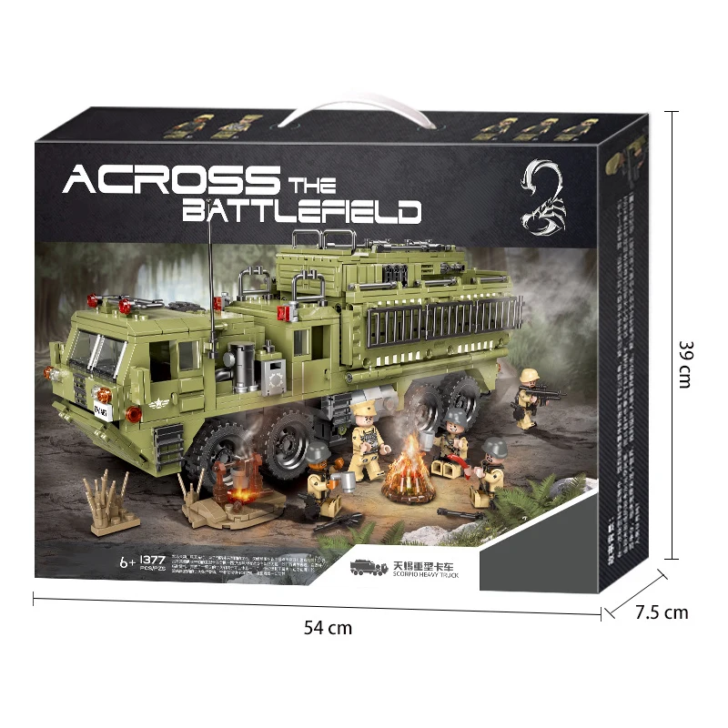 Military War Jungle Commando Heavy Truck Artillery Tank Army Vehicle Building Blocks Brick Toys for Boy Gift | Игрушки и хобби