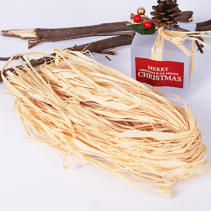 Natural Raffia Straw Rope For DIY Crafts Wedding Invitaiton Gift Flower Baking Wrapping Party Suplies Decoration Straw Rope