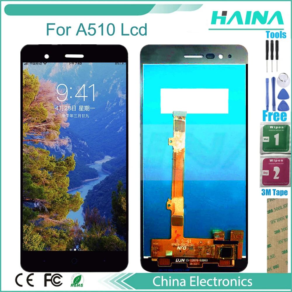 ЖК + сенсорный экран для ZTE Blade A510 полный дисплей в сборе с сенсорным экраном
