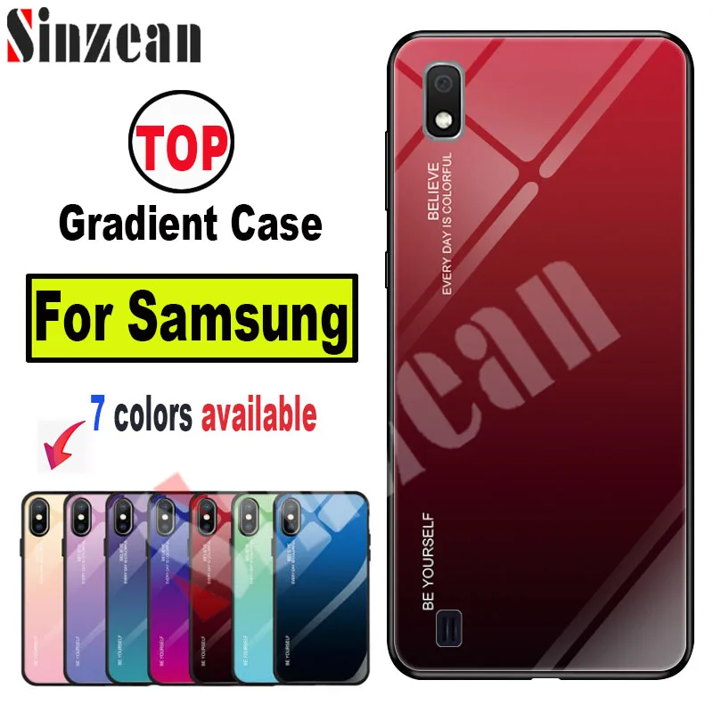 Sinzean для samsung J4/J6 Plus/A6 Plus 2018/A10/A20/A30/A40/A50/A60/A70/A80/A90/M10/M20/M30/M40 градиентный стеклянный