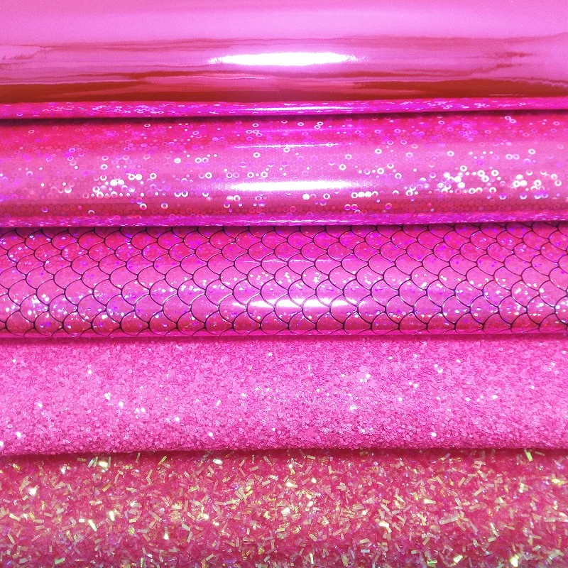 1 шт. A4 Размер 21х29см Алиса Блестящий винил для бантов розовая блестящая кожа со