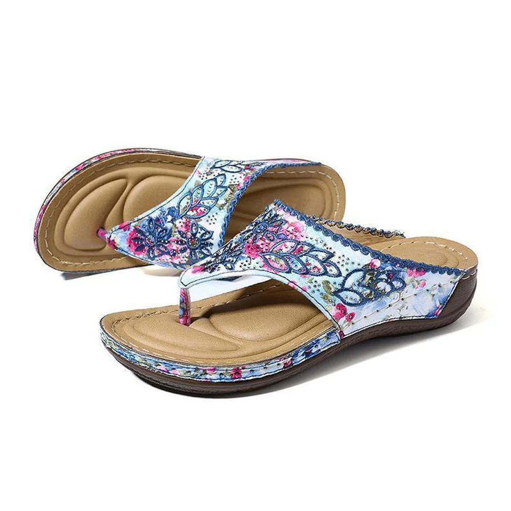 

Women Clip Toe Colorful Flip Flops Stitching Beach Casual Sandals