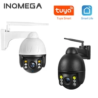 inqmega tuya camera wifi ptz dome 1080p 4x digital zoom ip67 waterproof outdoor wireless security video surveillance smart life