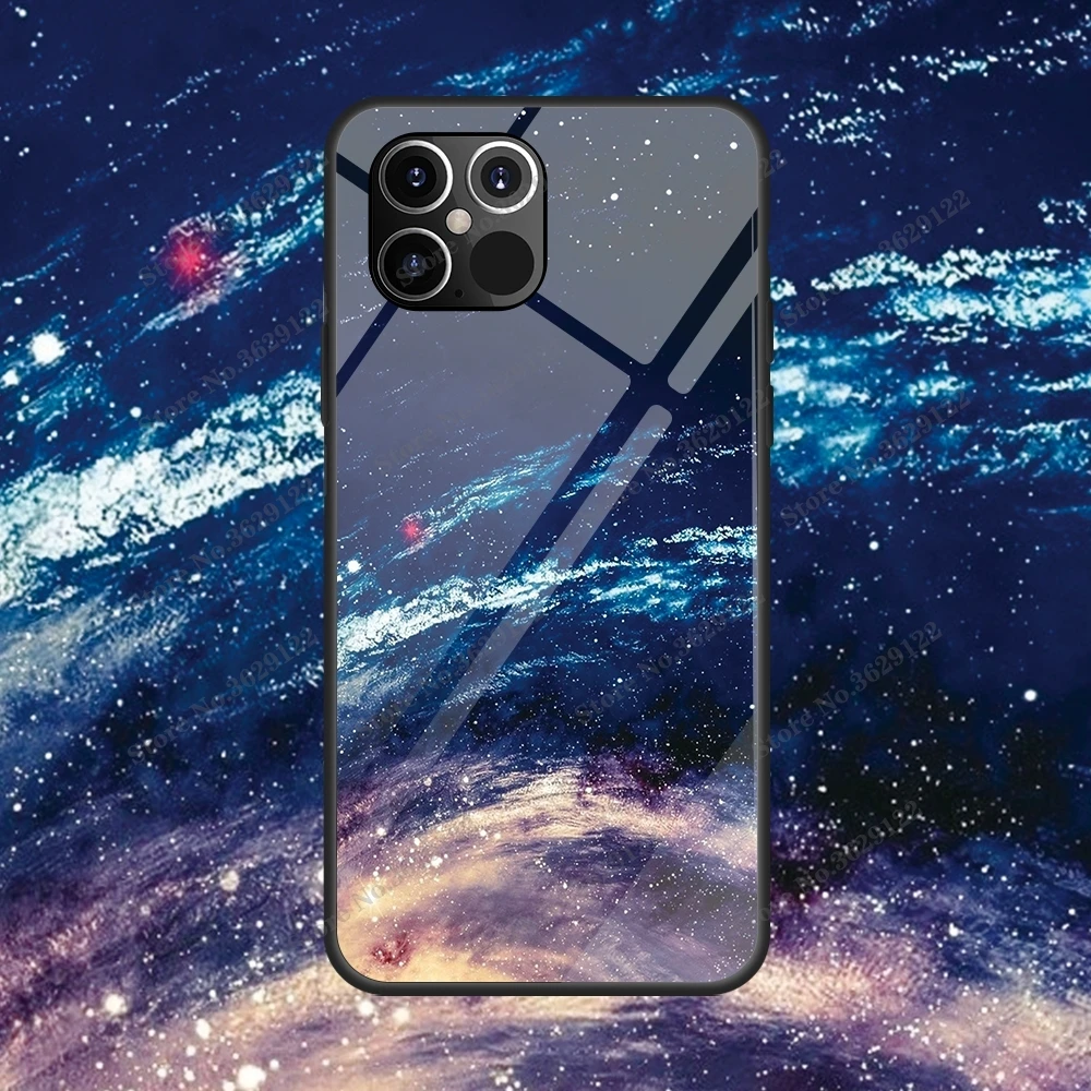 

Phone Case for iPhone 12 Mini 11 Pro Max SE XR X XS Max 6 7 8 Plus Pattern Glass Back Cover Case for iPhone 12 Mini 11 Pro Max