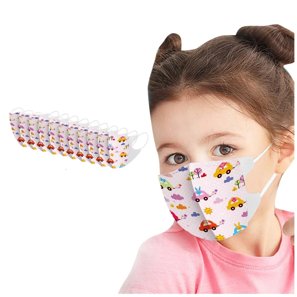10 шт. Вечерние Маски для лица с мультяшным принтом детские маскарадные маски