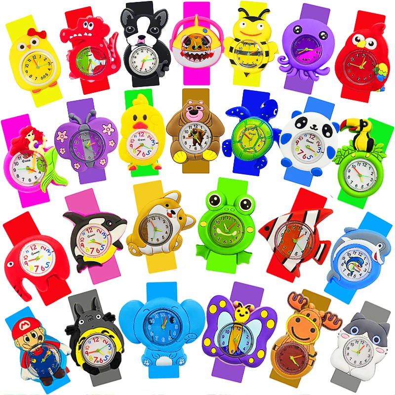 

Детские часы, детские часы, часы для обучения ребенка, браслет, 3D Мультяшные часы Slap, детские часы для мальчиков и девочек, подарки для детей, Montre