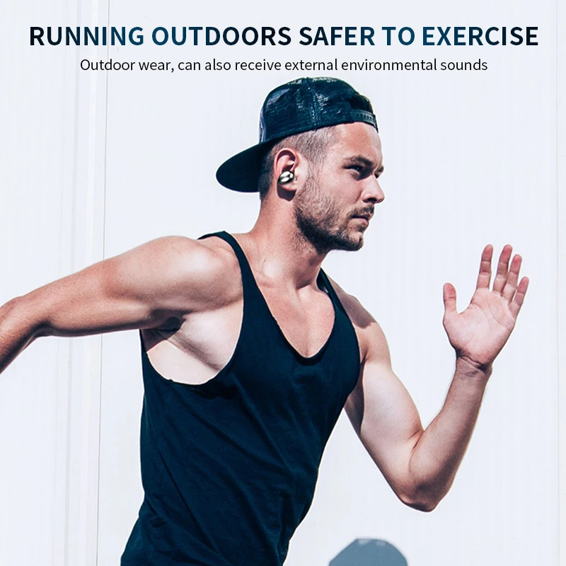 Беспроводные наушники с костной звукопроводимостью гарнитура TWS Bluetooth 5 0