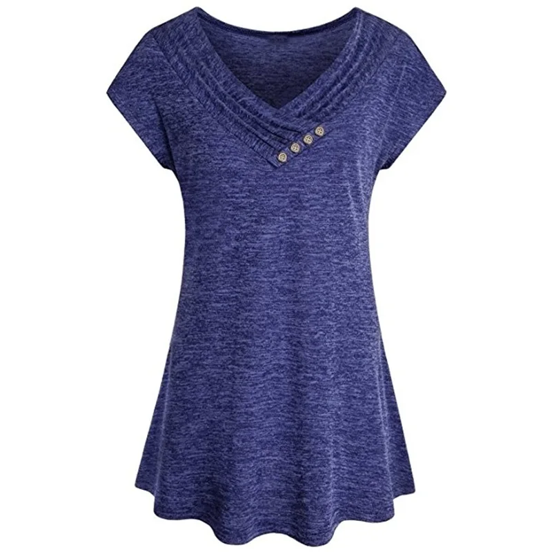 Женская футболка с V-образным вырезом Повседневная в стиле Харадзюку обычная