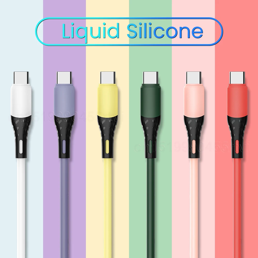 

5A Micro USB Type C Cable Liquid Silicone Super Fast Charge Cable for Samsung Huawei Xiaomi One Plus Charging Wire Data Cable
