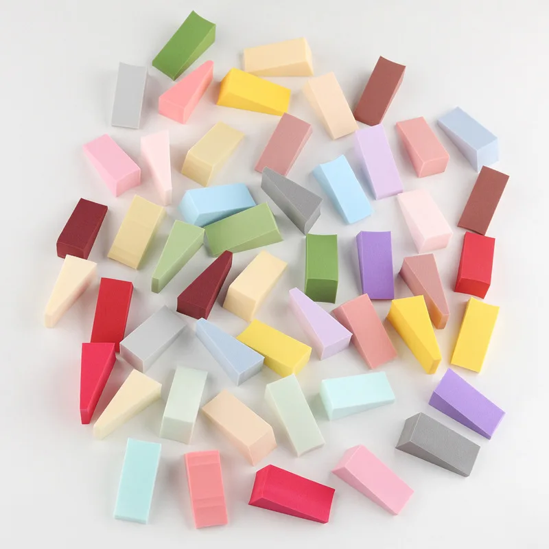 

Спонж для макияжа SAIANTTH не латексный, спонж треугольной формы смешанных цветов, не прилипающий, для сухой и влажной косметики, 25/50 шт.