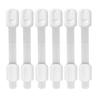 6pcs child protection baby safety plastic child lock infant security door stopper castle drawer cabinet toilet safety lock