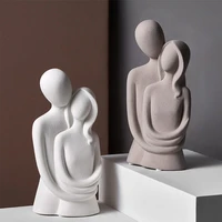 modern creative couple model resin statue ornaments living room abstract home decoration accessories wedding gift