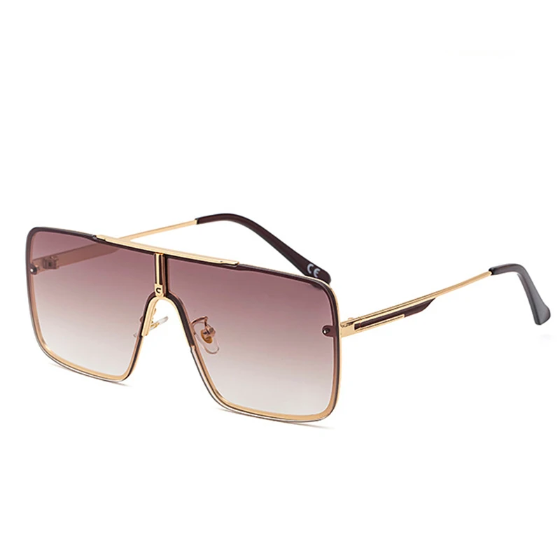 

The trend of European and American metal big box men's one-piece sunglasses fashion trend sunglasses for women