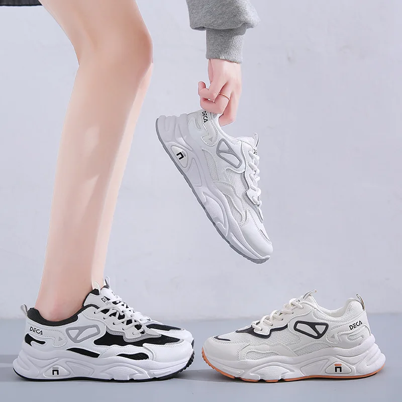 

Women's Mesh Chunky Shoes Reflective Shoes Platform Shoes Light Sneakers Autumn Breathable Running Shoes Female Zapatillas Mujer