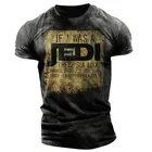 Мужская футболка с коротким рукавом, круглым вырезом и 3D-принтом