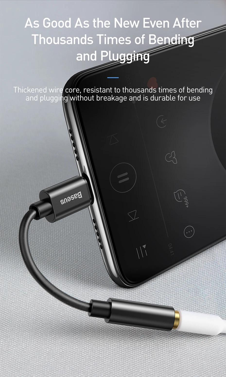 Baseus usb type C до 3,5 мм разъем OTG адаптер USB-C type-C до 3,5 мм наушников аудио Aux кабель для huawei Xiaomi Mi 9 8 Oneplus 7