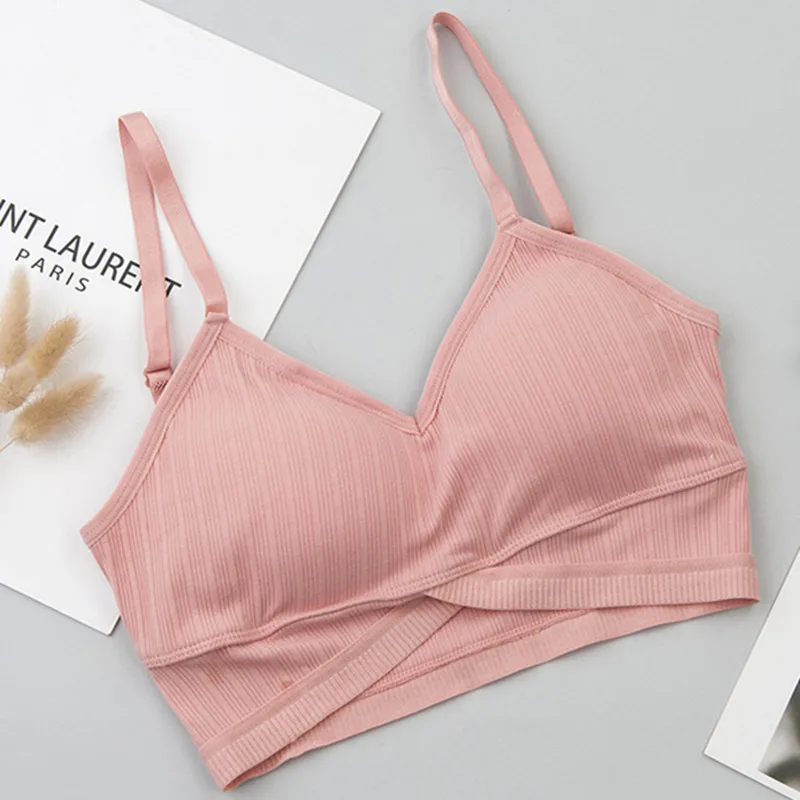 Бюстгальтер пуш-ап Женский хлопковый бесшовный с регулируемыми лямками | Женская