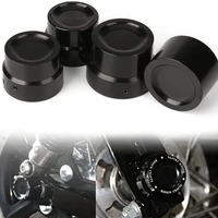 front and rear axle nut cover cap black aluminum rough craft carving for sportster xl883 xl1200 street500
