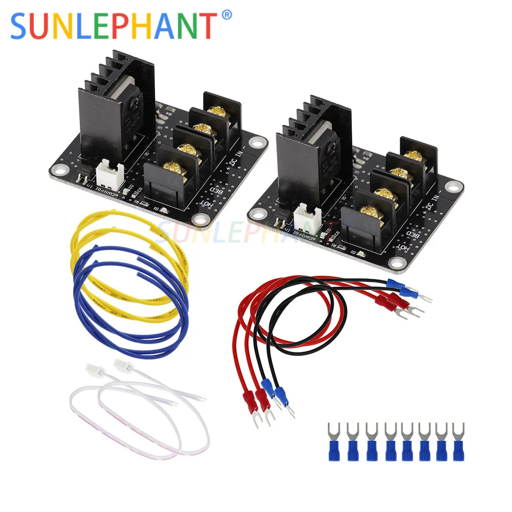 

2 Set 3D Printer Heated Bed Power Expansion Module MOSFET Board Upgrade 25A High Current Load Board For ANET A8 3D Printer Parts