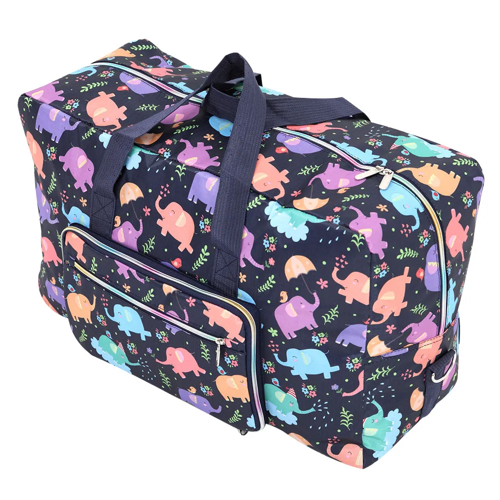 

Duffle Wear Resistant Parachute Fabric Zipper Foldable Luggage Handbag Cartoon Printing Large Capacity Laundry Travel Bag
