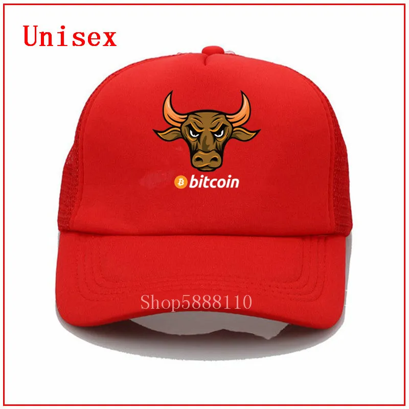 Биткоин золотой БЫК белая бейсболка спортивная Кепка шляпа от солнца Хип-хоп |