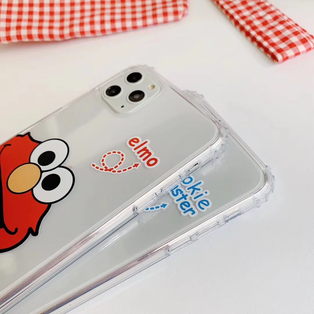 Милый мультяшный чехол с изображением улицы Сезам Элмо cookiemonster для iPhone 7 8 Plus 11 Pro X