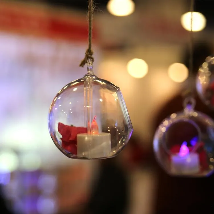 Прозрачный акриловый шар для вазы, чаши, висячего террариума для воздушных растений, контейнера для свечей и декорирования свадебной вечеринки на дереве Манзанита.