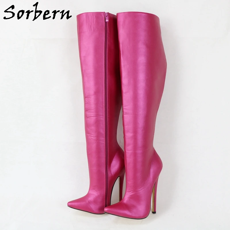 Женские сапоги до колена sorberlin черные середины икры с широкими штанинами на