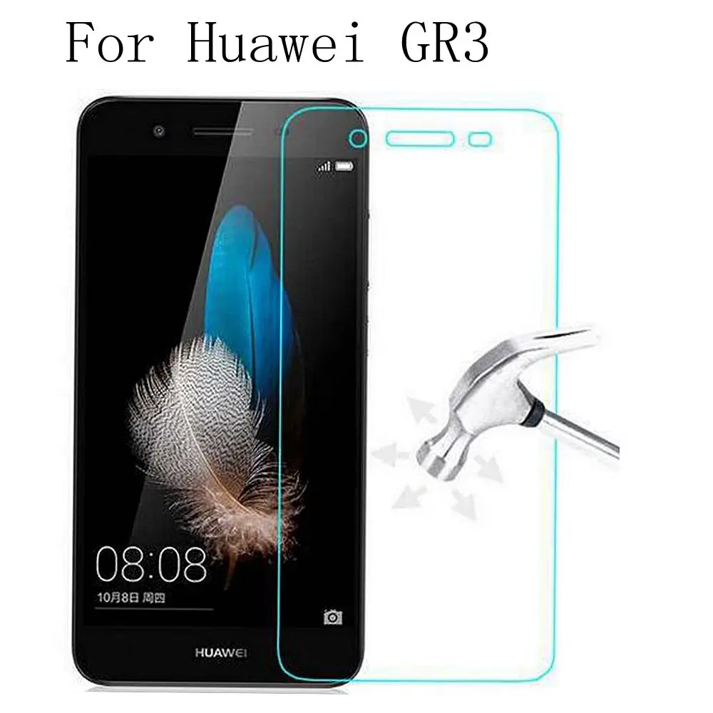 

0.3mm 9h ultra thin explosion-proof tempered glass for huawei gr3 / enjoy 5s 5 inch screen protector film for huawei gr3 saver