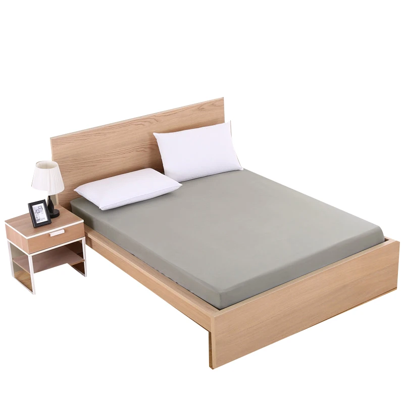 

7 Solid Color Mattress Protector Cover Breathable Bed Bugs Anti Mites Proof Mattress Pad Topper Bed Fitted Sheet King Queen Size