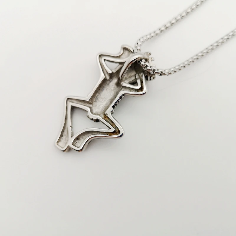 VIntage 5 mini crown skeleton pendant necklace 316L stainless steel men Gothetic skull necklace Skeleton jewelry