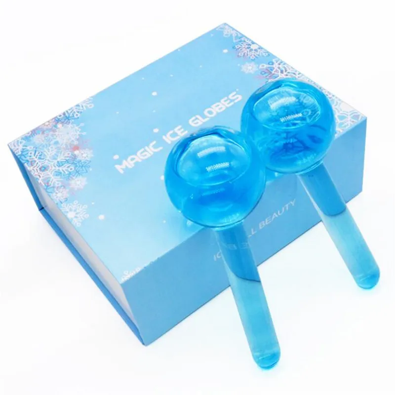 

Crystal Ice Hockey Energy Massage Face Beauty Eye Massager Beauty Ice Ball Roller Water Eyes Globes Ball Beauty Wave 1Pairs Hot