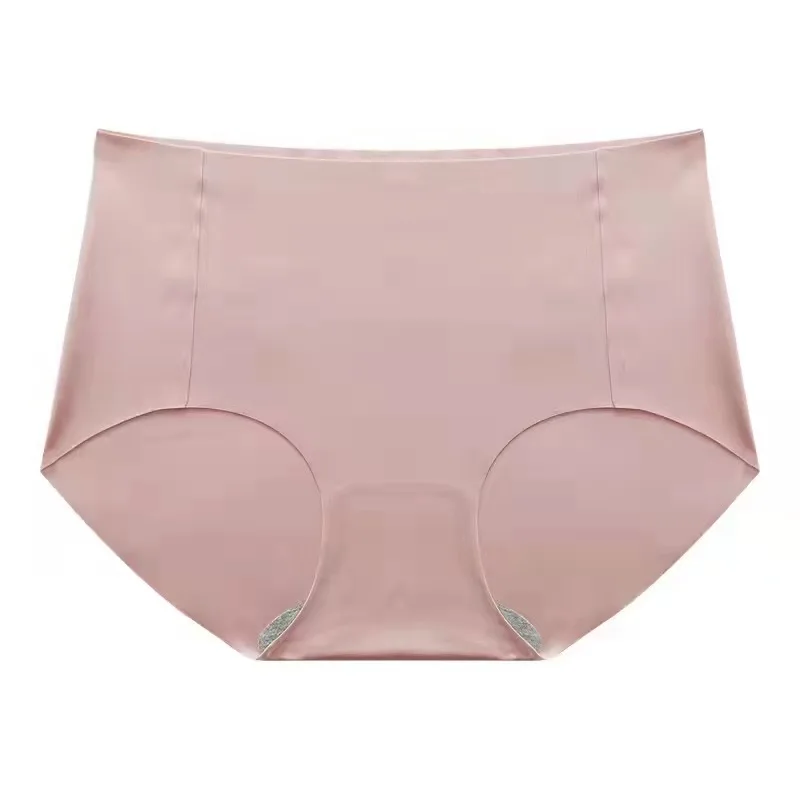

Delicate Soft ice Silk Traceless Women's Underwear Cotton Antibacterial Comfortable Breathable Middle Waist Women's Underwear
