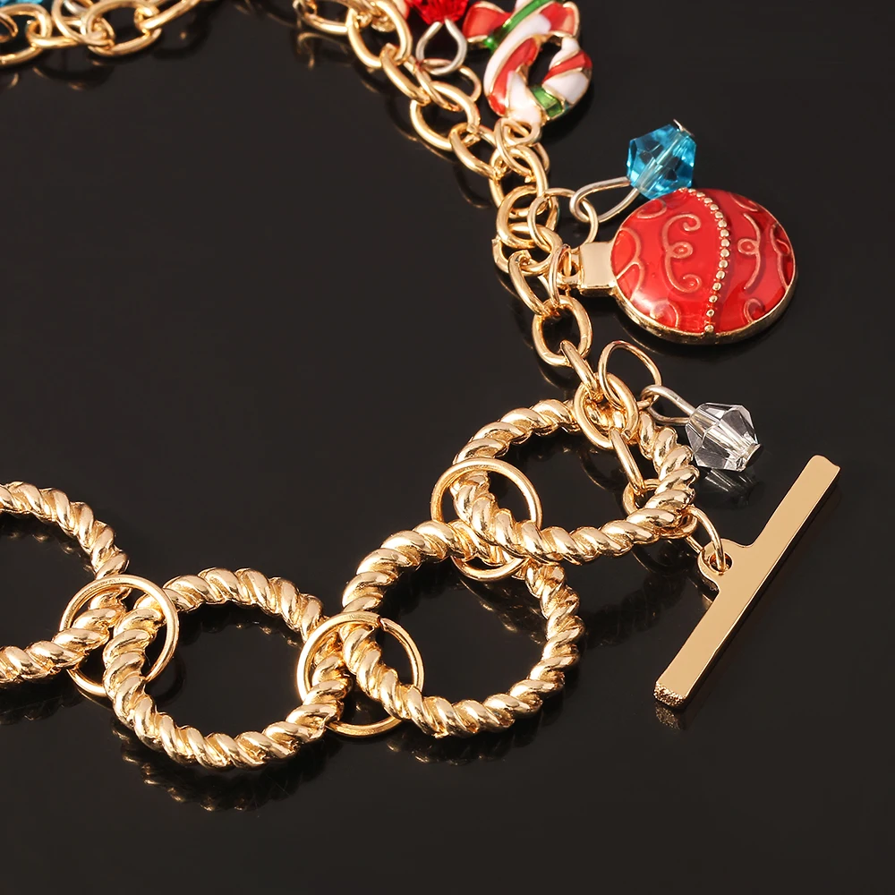 Новинка женский браслет ювелирные изделия Санта-Клаус Рождественская елка