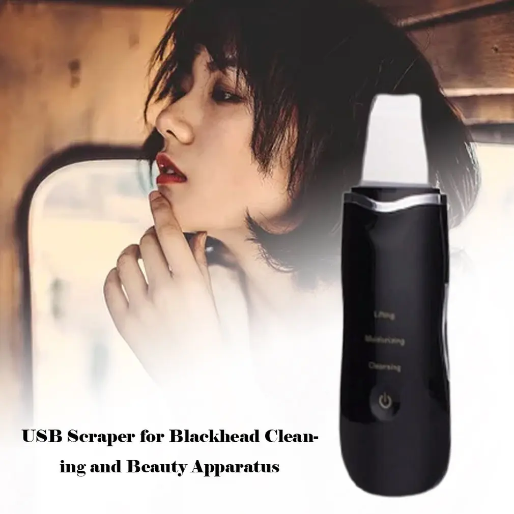 Электрический ультразвуковой аппарат для чистки лица скруббера кожи морщин и