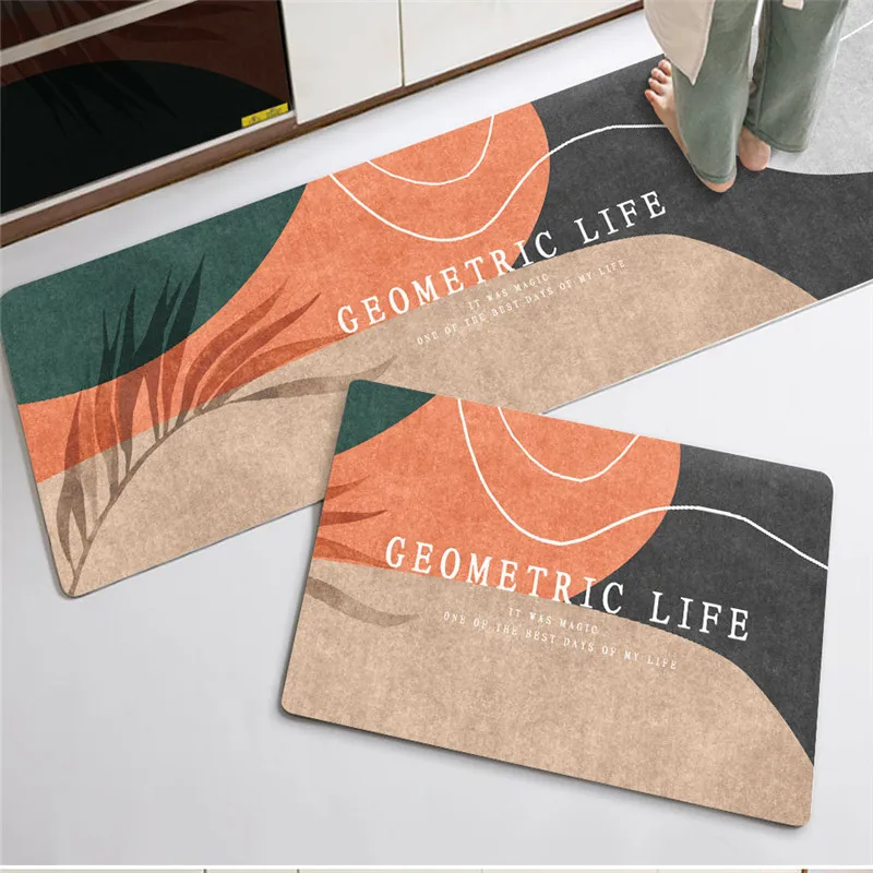 

Nordic Kitchen Mat Entrance Bath Mat Doormat for Living Room Non-Slip Bathroom Bedside Floor Mat Home Decor Carpet Anti-Slip Rug