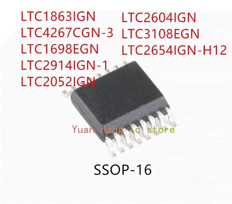 10 шт. LTC1863IGN LTC4267CGN-3 LTC1698EGN LTC2914IGN-1 LTC2052IGN LTC2604IGN LTC3108EGN LTC2654IGN-H12 IC