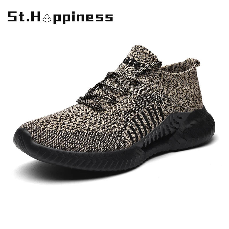 

2021 Summer New Mesh Soft Men's Sneakers Breathable Lightweight soft Sport Shoes Fashion Outdoor Running Lace-Up Shoes Big Size