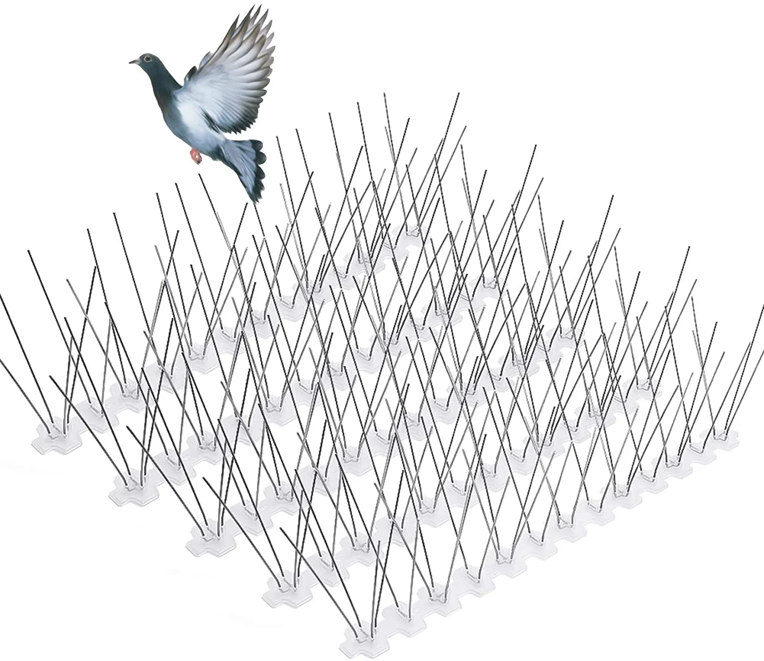 

30cm Plastic Repeller Bird and Pigeon Spikes Deterrent Anti Bird Stainless Steel Spike Strip Bird Scarer Repeller for Pigeon