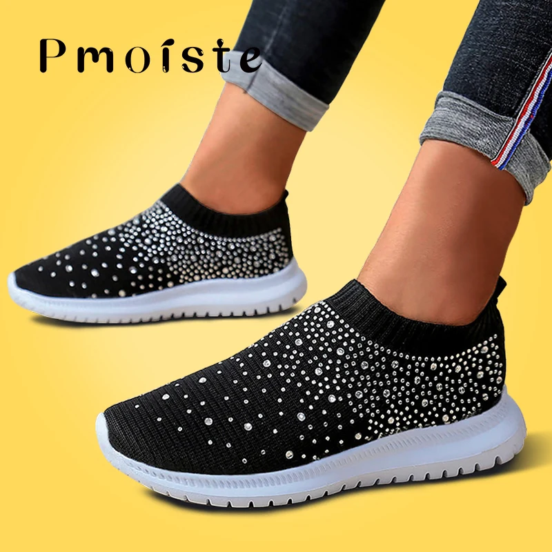 Женская обувь Вулканизированные кроссовки Модные блестящие повседневная для