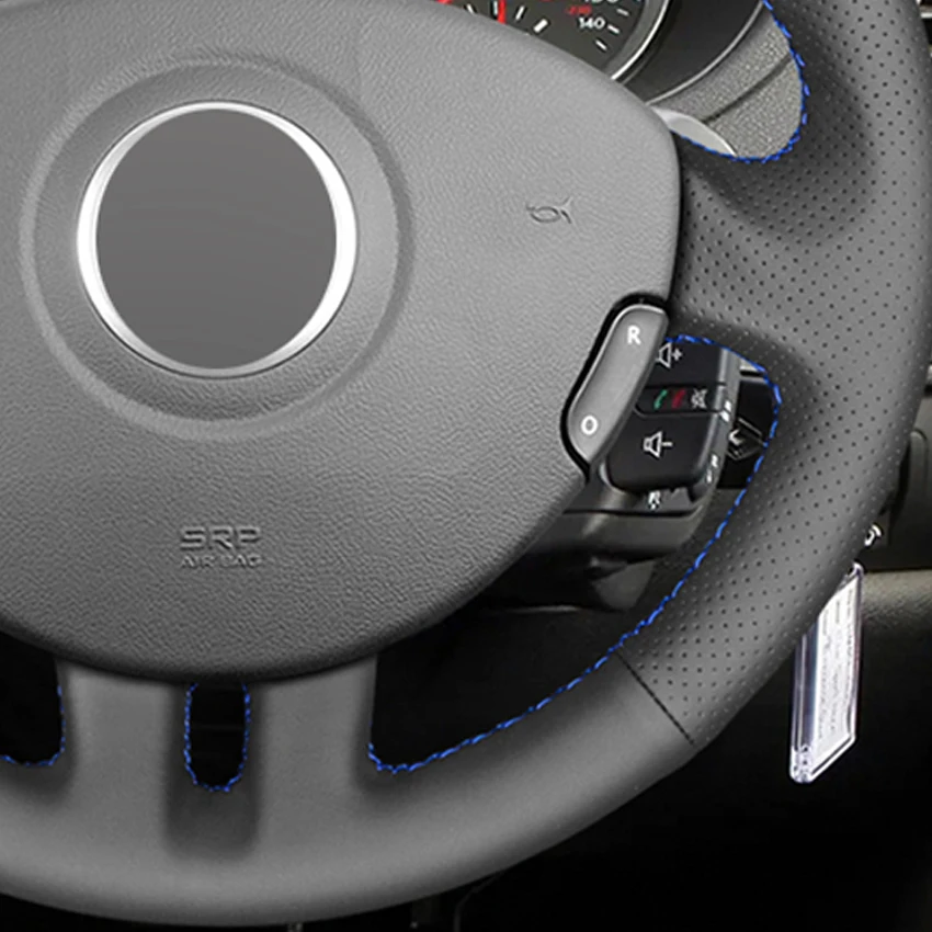 LQTENLEO черный чехол рулевого колеса автомобиля из искусственной кожи для Renault Clio 3