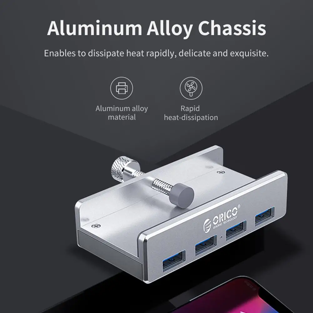 4-Порты и разъёмы USB 3 0 концентраторы разветвитель с Android Мощность Порты Алюминий
